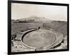 Amphitheater of Pompeii with Vesuvius in Background-Philip Gendreau-Framed Photographic Print