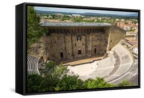 Amphitheatre and View over Town, Orange, Provence Alpes-Cote D'Azur, France, Europe-Peter Groenendijk-Framed Stretched Canvas