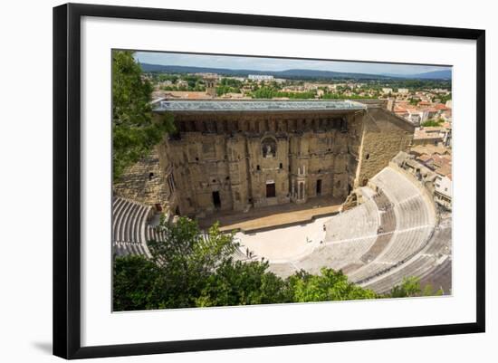 Amphitheatre and View over Town, Orange, Provence Alpes-Cote D'Azur, France, Europe-Peter Groenendijk-Framed Photographic Print