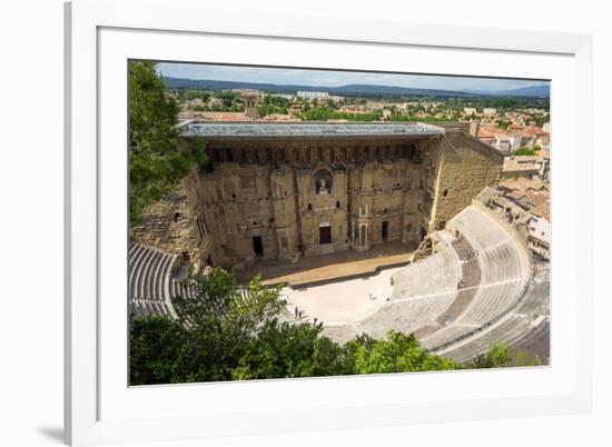 Amphitheatre and View over Town, Orange, Provence Alpes-Cote D'Azur, France, Europe-Peter Groenendijk-Framed Photographic Print