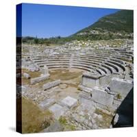 Amphitheatre at Sanctuary of Zeus, Mavromati Ithomi, Peloponese, Greece, Europe-Tony Gervis-Stretched Canvas