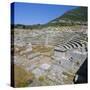 Amphitheatre at Sanctuary of Zeus, Mavromati Ithomi, Peloponese, Greece, Europe-Tony Gervis-Stretched Canvas