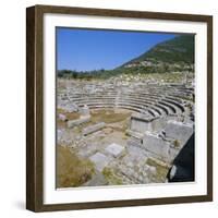 Amphitheatre at Sanctuary of Zeus, Mavromati Ithomi, Peloponese, Greece, Europe-Tony Gervis-Framed Photographic Print