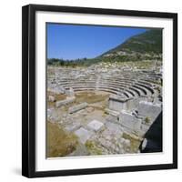 Amphitheatre at Sanctuary of Zeus, Mavromati Ithomi, Peloponese, Greece, Europe-Tony Gervis-Framed Photographic Print