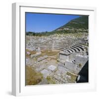 Amphitheatre at Sanctuary of Zeus, Mavromati Ithomi, Peloponese, Greece, Europe-Tony Gervis-Framed Photographic Print