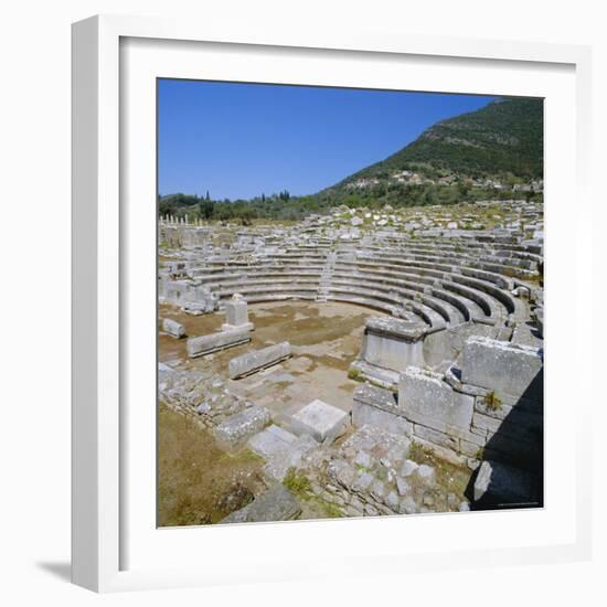 Amphitheatre at Sanctuary of Zeus, Mavromati Ithomi, Peloponese, Greece, Europe-Tony Gervis-Framed Photographic Print