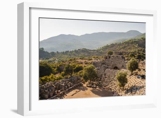 Amphitheatre at the ancient ruins of Kaunos, Dalyan, Anatolia, Turkey Minor, Eurasia-Matthew Williams-Ellis-Framed Photographic Print