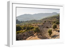 Amphitheatre at the ancient ruins of Kaunos, Dalyan, Anatolia, Turkey Minor, Eurasia-Matthew Williams-Ellis-Framed Photographic Print