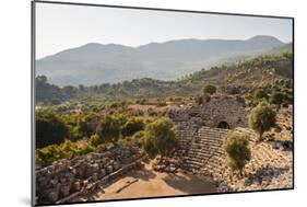 Amphitheatre at the ancient ruins of Kaunos, Dalyan, Anatolia, Turkey Minor, Eurasia-Matthew Williams-Ellis-Mounted Photographic Print