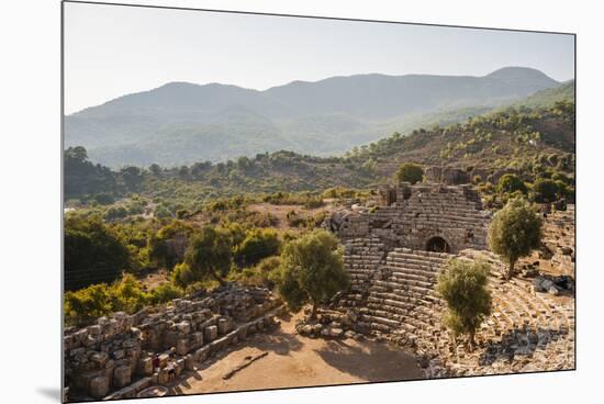 Amphitheatre at the ancient ruins of Kaunos, Dalyan, Anatolia, Turkey Minor, Eurasia-Matthew Williams-Ellis-Mounted Premium Photographic Print