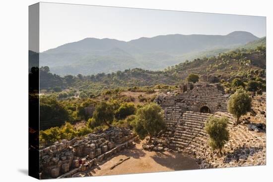 Amphitheatre at the ancient ruins of Kaunos, Dalyan, Anatolia, Turkey Minor, Eurasia-Matthew Williams-Ellis-Stretched Canvas