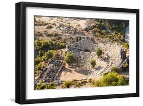 Amphitheatre at the ancient ruins of Kaunos, Dalyan, Anatolia, Turkey Minor, Eurasia-Matthew Williams-Ellis-Framed Photographic Print