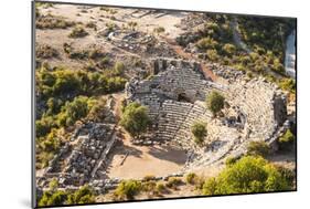 Amphitheatre at the ancient ruins of Kaunos, Dalyan, Anatolia, Turkey Minor, Eurasia-Matthew Williams-Ellis-Mounted Photographic Print