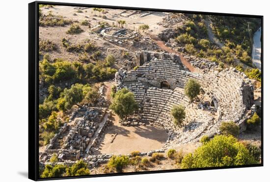 Amphitheatre at the ancient ruins of Kaunos, Dalyan, Anatolia, Turkey Minor, Eurasia-Matthew Williams-Ellis-Framed Stretched Canvas