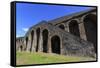 Amphitheatre Exterior Detail, Roman Ruins of Pompeii, UNESCO World Heritage Site, Campania, Italy-Eleanor Scriven-Framed Stretched Canvas