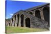 Amphitheatre Exterior Detail, Roman Ruins of Pompeii, UNESCO World Heritage Site, Campania, Italy-Eleanor Scriven-Stretched Canvas