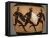 Amphore panathénaïque attique à figures noires-null-Framed Stretched Canvas