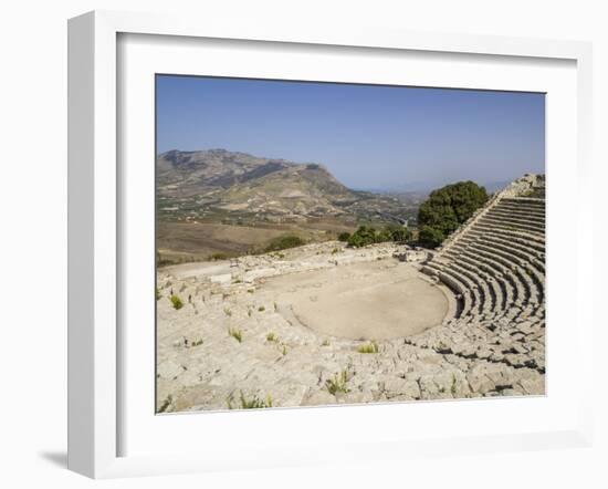 Ampitheatre, Segesta, Sicily, Italy, Europe-Jean Brooks-Framed Photographic Print