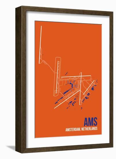 AMS Airport Layout-08 Left-Framed Giclee Print