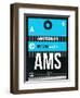 AMS Amsterdam Luggage Tag 1-NaxArt-Framed Art Print