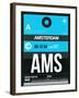 AMS Amsterdam Luggage Tag 1-NaxArt-Framed Art Print