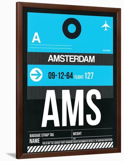 AMS Amsterdam Luggage Tag 1-NaxArt-Framed Art Print