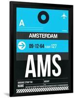 AMS Amsterdam Luggage Tag 1-NaxArt-Framed Art Print