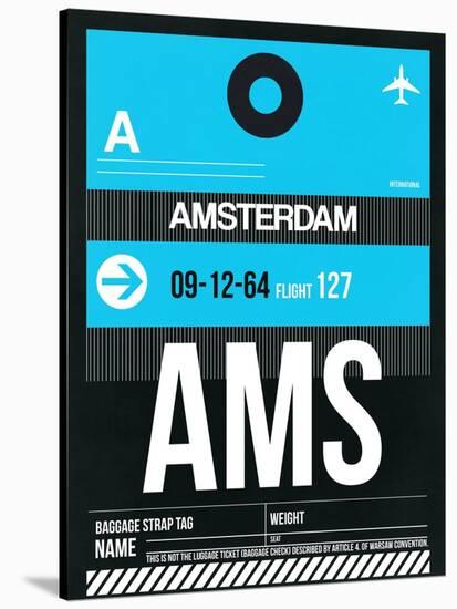 AMS Amsterdam Luggage Tag 1-NaxArt-Stretched Canvas