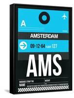 AMS Amsterdam Luggage Tag 1-NaxArt-Framed Stretched Canvas