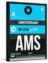 AMS Amsterdam Luggage Tag 1-NaxArt-Stretched Canvas