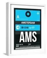 AMS Amsterdam Luggage Tag 1-NaxArt-Framed Art Print