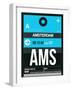 AMS Amsterdam Luggage Tag 1-NaxArt-Framed Art Print