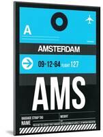 AMS Amsterdam Luggage Tag 1-NaxArt-Mounted Art Print