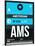 AMS Amsterdam Luggage Tag 1-NaxArt-Mounted Art Print