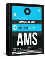 AMS Amsterdam Luggage Tag 1-NaxArt-Framed Stretched Canvas