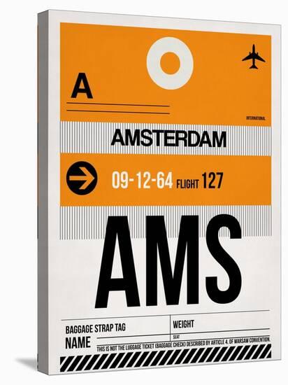 AMS Amsterdam Luggage Tag 2-NaxArt-Stretched Canvas