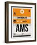 AMS Amsterdam Luggage Tag 2-NaxArt-Framed Art Print