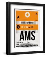 AMS Amsterdam Luggage Tag 2-NaxArt-Framed Art Print