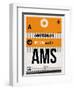 AMS Amsterdam Luggage Tag 2-NaxArt-Framed Art Print