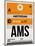 AMS Amsterdam Luggage Tag 2-NaxArt-Mounted Art Print