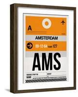 AMS Amsterdam Luggage Tag 2-NaxArt-Framed Art Print