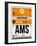 AMS Amsterdam Luggage Tag 2-NaxArt-Framed Art Print