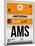 AMS Amsterdam Luggage Tag 2-NaxArt-Mounted Art Print