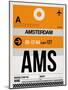 AMS Amsterdam Luggage Tag 2-NaxArt-Mounted Art Print