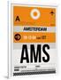 AMS Amsterdam Luggage Tag 2-NaxArt-Framed Art Print