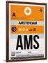 AMS Amsterdam Luggage Tag 2-NaxArt-Framed Art Print