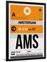 AMS Amsterdam Luggage Tag 2-NaxArt-Framed Art Print