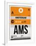 AMS Amsterdam Luggage Tag 2-NaxArt-Framed Art Print