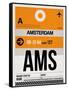 AMS Amsterdam Luggage Tag 2-NaxArt-Framed Stretched Canvas