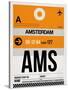 AMS Amsterdam Luggage Tag 2-NaxArt-Stretched Canvas